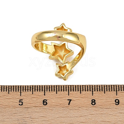 Brass Cuff Rings RJEW-C139-15A-G-1