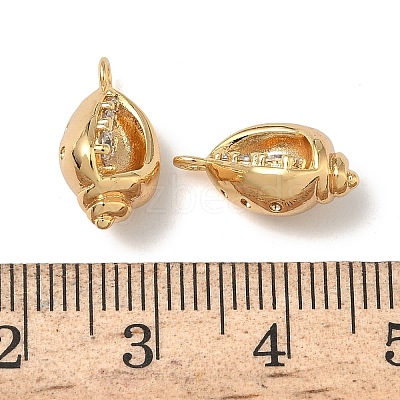 Ocean Style Brass Micro Pave Cubic Zirconia Pendants KK-A280-01B-G-1