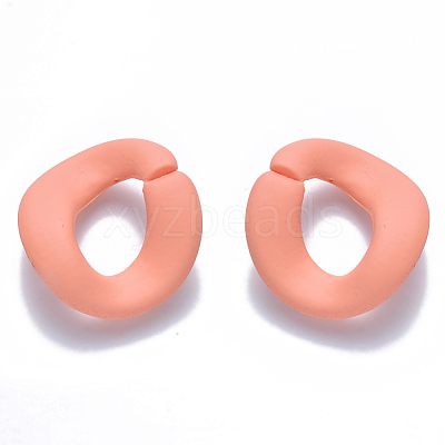 Opaque Spray Painted Acrylic Linking Rings OACR-S036-004B-I-1