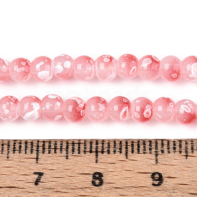 Baking Paint Glass Beads Strands DGLA-N015-4mm-03-1