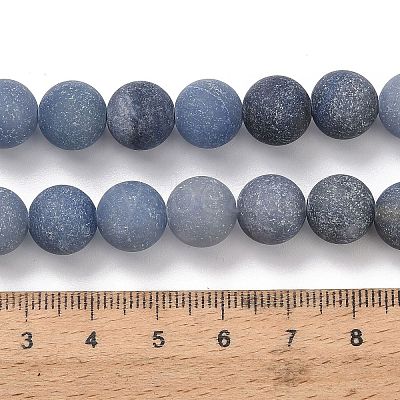 Dyed & Heated Natural Blue Aventurine Beads Strands G-J376-31-10mm-1