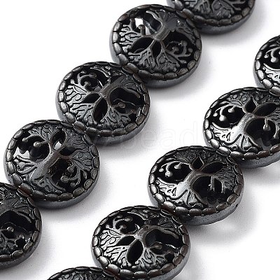 Synthetic Non-Magnetic Hematite Hollow Beads Strands G-H303-B03-1