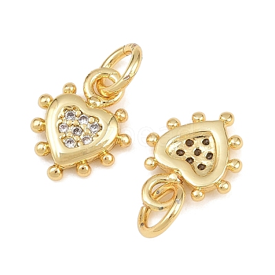 Brass Micro Pave Clear Cubic Zirconia Pendants KK-L275-71E-G-1