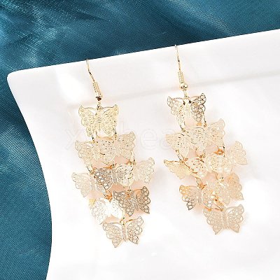 Brass Dangle Earrings EJEW-B157-02B-G-1