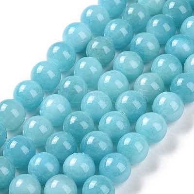 Natural Mashan Jade Round Beads Strands G-D263-6mm-XS28-1