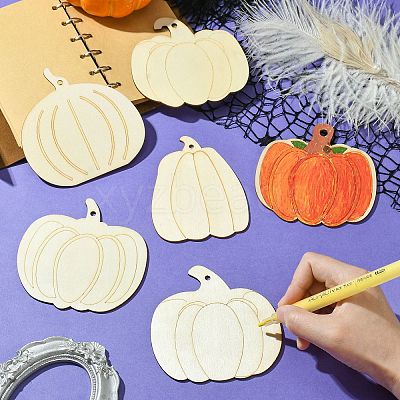 30pcs 6 Styles Wood Pendants WOOD-CJC0019-02-1