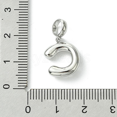 Rack Plating Brass with ABS Plastic Pearl European Dangle Charms KK-G501-02C-P-1