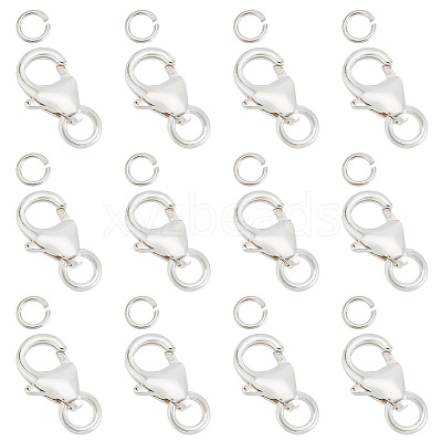 12Pcs 3 Styles 925 Sterling Silver Lobster Claw Clasps STER-GO0001-03-1