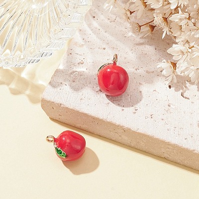2pcs Brass Enamel Charms KK-YW0001-90-1
