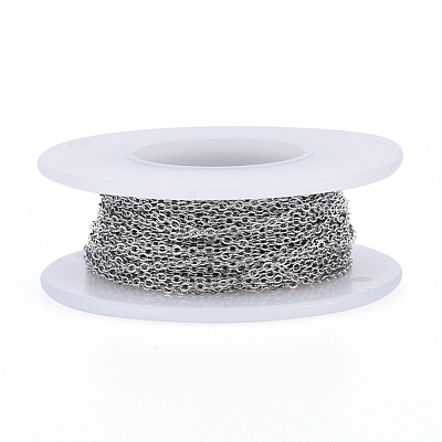 Tarnish Resistant 304 Stainless Steel Cable Chains CHS-F007-01P-A-1