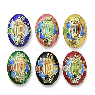 Handmade Cloisonne Beads CLB-Z001-02G-1