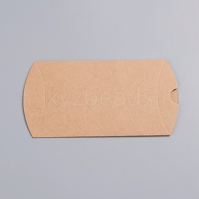 Kraft Paper Pillow Candy Box CON-WH0070-97A-02-1