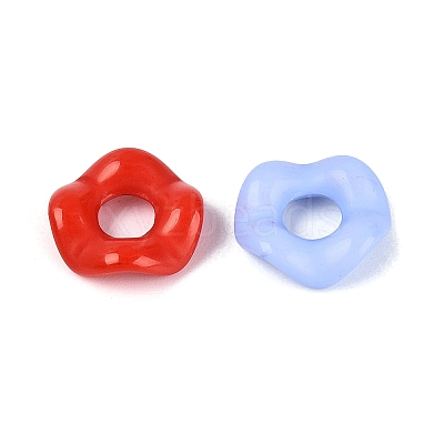 Opaque Acrylic European Beads OACR-Q197-07-A-1