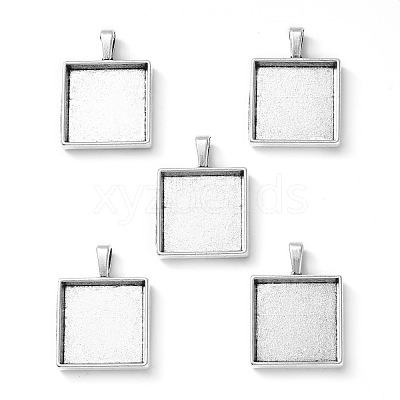 Tibetan Style Alloy Pendant Cabochon Settings X-TIBEP-A123359-AS-FF-1