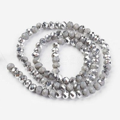 Electroplate Opaque Glass Beads Strands EGLA-A034-P4mm-M02-1