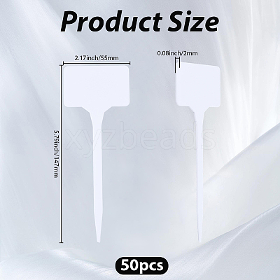 50Pcs Plastic Plant Labels FIND-SP0005-64A-1