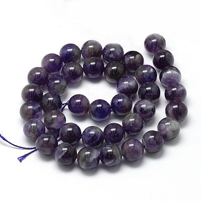 Natural Amethyst Beads Strands G-R446-6mm-20-1
