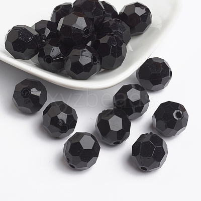 Opaque Acrylic Beads PAB14mmY-1-1