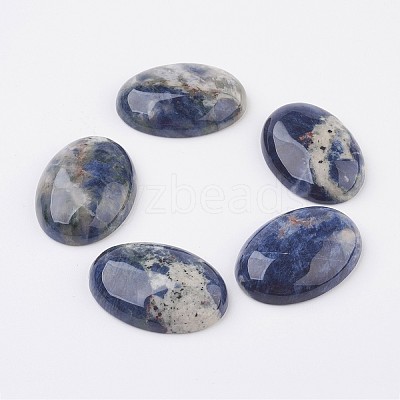 Natural Sodalite Flat Back Cabochons G-G741-22x30mm-06-1