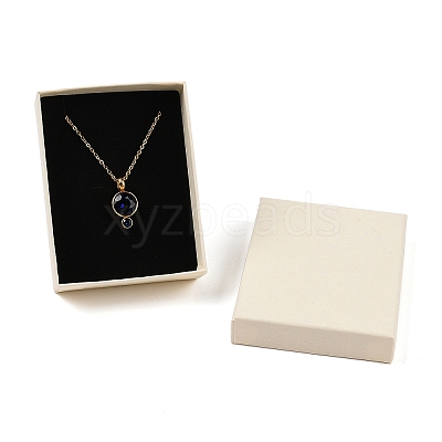 Cardboard Paper Jewelry Storage Boxes with Sponge CON-P023-01D-02-1