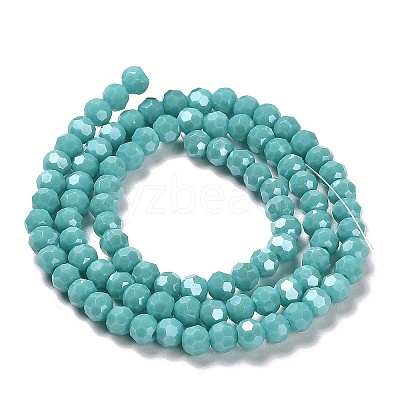 Electroplate Opaque Glass Beads Strands EGLA-A035-P4mm-A12-1
