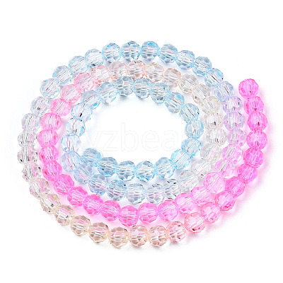 Transparent Glass Beads Strands GLAA-E036-07S-1