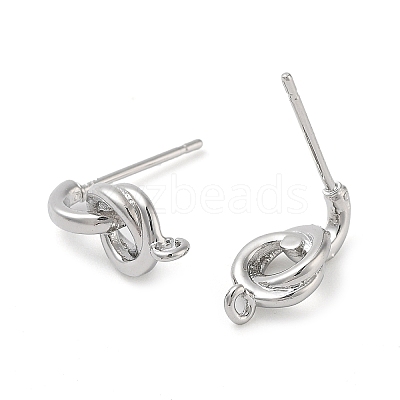 Brass Studs Earringss Finding KK-K364-10P-1