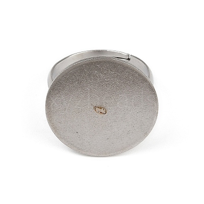 Non-Tarnish 304 Stainless Steel Pad Ring Settings STAS-K278-11F-P-1