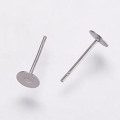 Non-Tarnish 304 Stainless Steel Stud Earring Settings STAS-K146-009-5mm-1