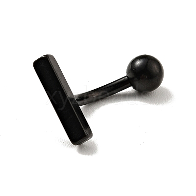 304 Stainless Steel T-Shaped Curved Barbell AJEW-G041-04EB-1