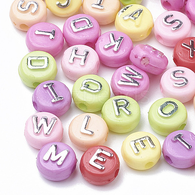 Opaque Mixed Color Acrylic Beads MACR-SZ0001-07-1