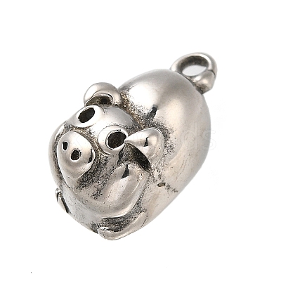 Retro 304 Stainless Steel Pendants STAS-L284-12AS-1