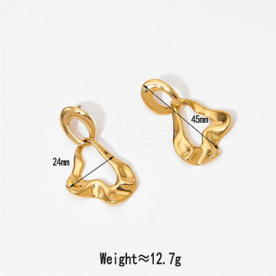 316L Surgical Stainless Steel Stud Dangle Earrings for Women WG33256-01-1