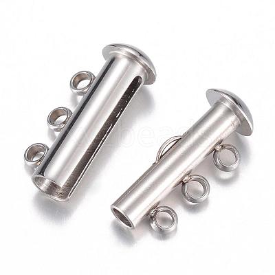 Tarnish Resistant 304 Stainless Steel Slide Lock Clasps STAS-G071-50P-1
