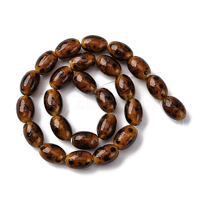 Handmade Gold Sand Lampwork Beads Strands LAMP-Q045-06A-1