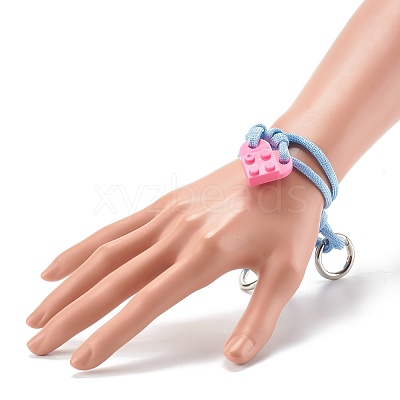 Polyester & Spandex Cord Bracelet Sets BJEW-JB06367-03-1