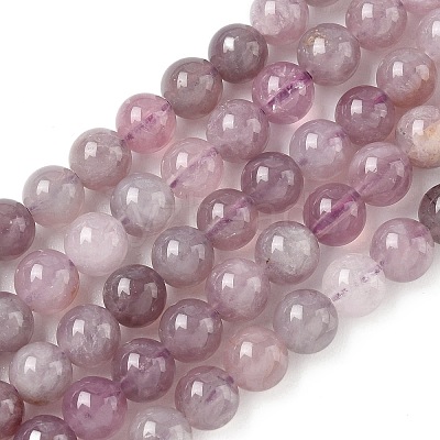 Natural Purple Madagascar Rose Quartz Beads Strands G-Z115-C02-6mm-1
