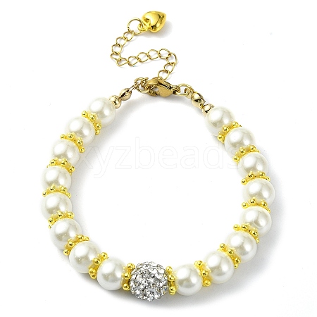 Glass Imitation Pearl Beaded Bracelets for Women BJEW-JB10034-01-1