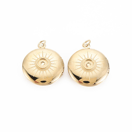 Ion Plating(IP) 304 Stainless Steel Pendant Enamel Settings STAS-N097-140-1