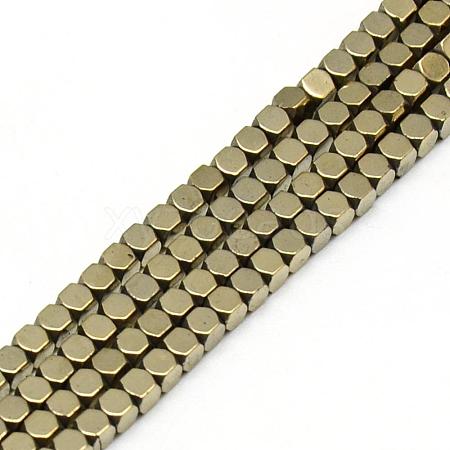 Electroplate Non-magnetic Synthetic Hematite Beads Strands G-Q486-61A-1