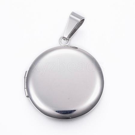 Tarnish Resistant 304 Stainless Steel Locket Pendants STAS-H389-30P-1