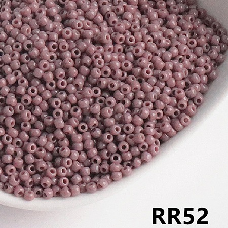 Opaque 8/0 Glass Seed Beads SEED-I013-3mm-RR52-1