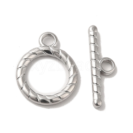 304 Stainless Steel Toggle Clasps STAS-H212-14P-1