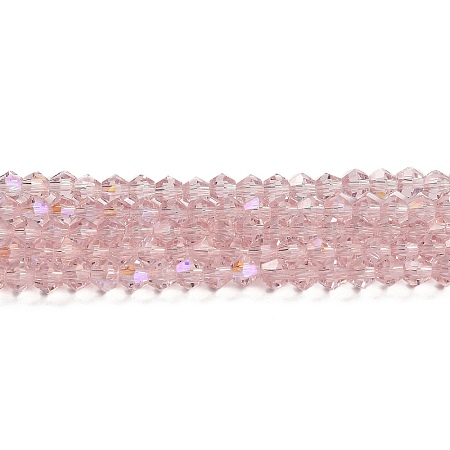 Transparent Electroplate Glass Beads Strands GLAA-F029-3mm-D26-1