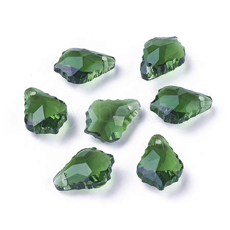 Faceted Glass Pendants GLAA-F068-C01-01-1
