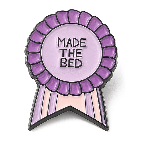 Word Made The Bed Dopamine Color Series Medal Enamel Pin JEWB-D018-01B-EB-1