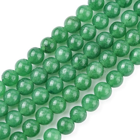 Natural White Jade Bead Strands G-R165-8mm-14-1