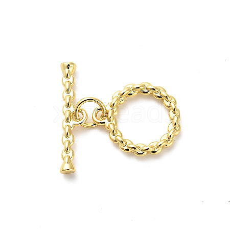 Brass Toggle Clasps KK-M314-01G-1