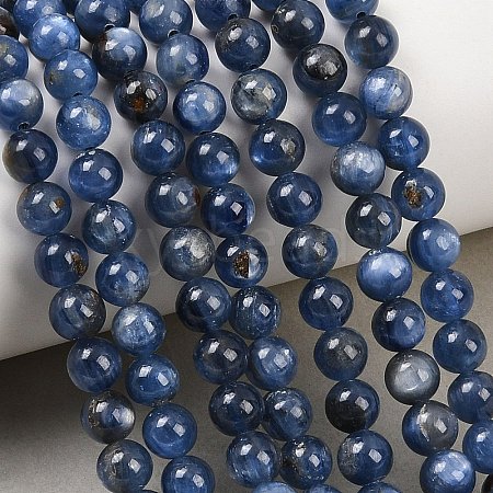 Natural Kyanite/Cyanite/Disthene Round Bead Strands G-L411-20-6mm-1