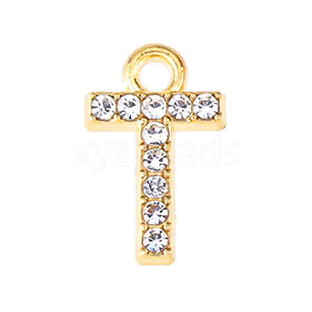 Golden Tone Alloy Rhinestone Pendants PW-WGCC773-20-1